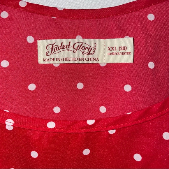 Faded Glory Red Polka dot Tank Top - Picture 3 of 6